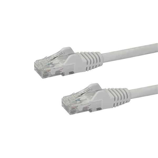 StarTech.com 10m CAT6 Ethernet Cable, 10 Gigabit Snagless RJ45 650MHz 100W PoE Patch Cord, CAT 6 10GbE UTP Network Cable w/Strain Relief, White, Wiring is UL Certified/TIA - Category 6 - 24AWG (N6PATC10MWH)