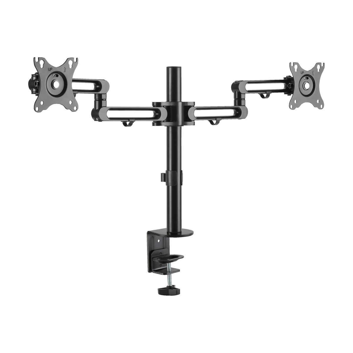 Tripp Eaton Tripp Lite Series Flex arm dual desk mount for 13 - 27" screens up to 17.6 lbs per screen - Befestigungskit - Voll beweglich - für 2 LCD-Displays - Stahl - Schwarz - Bildschirmgröße: 33-68.6 cm (13"-27")