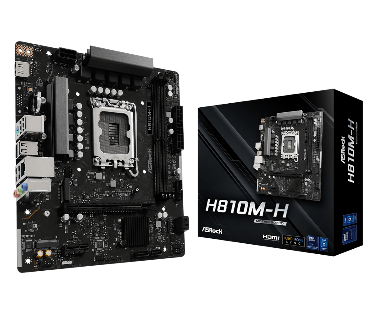 ASRock H810M-H, Intel, LGA 1851 (Socket V1), Intel Core Ultra (Series 2), Intel LGA1851, DDR5-SDRAM, 128 GB