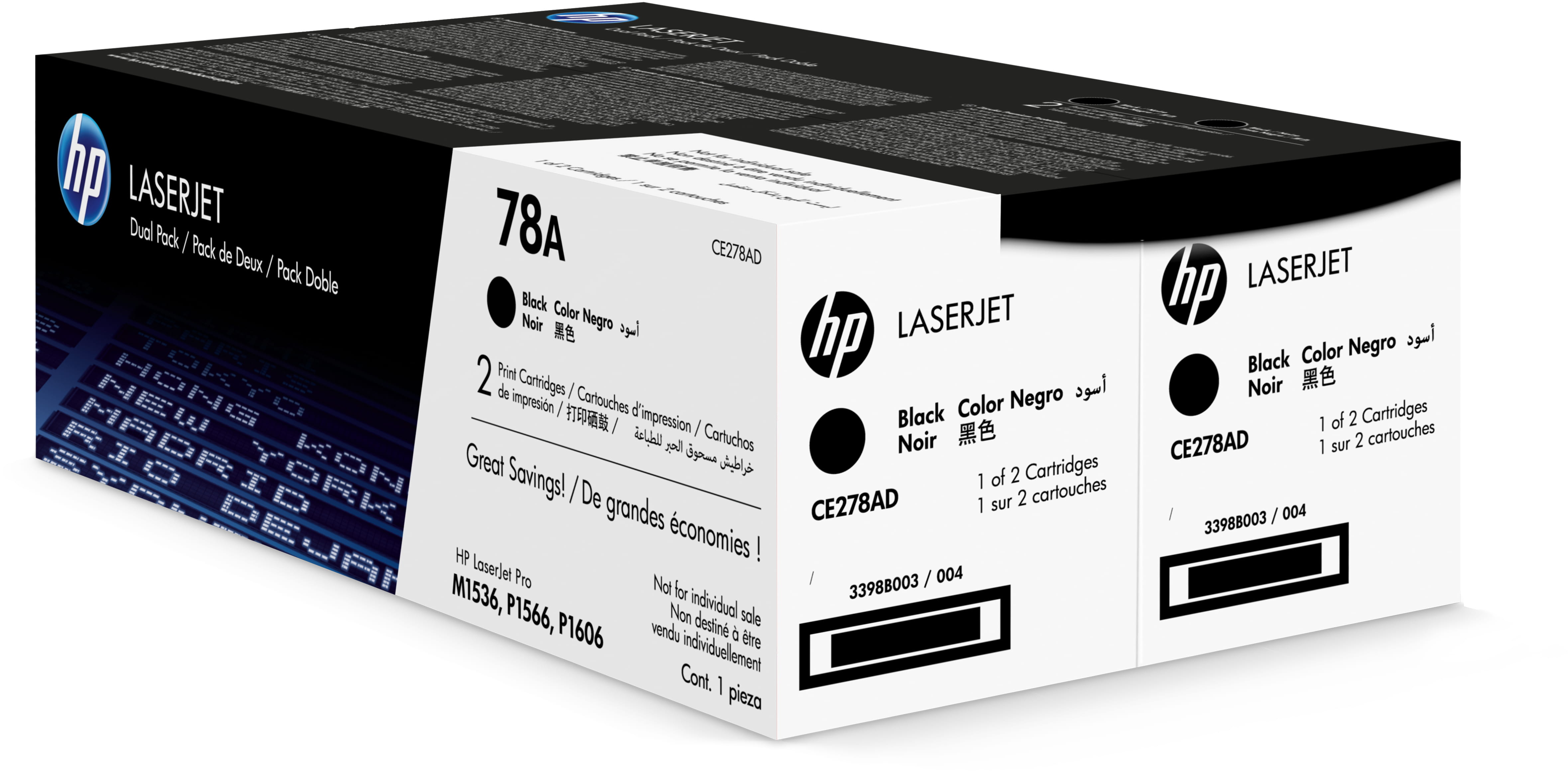 HP 78A - 2er-Pack - Schwarz - original - LaserJet - Tonerpatrone (CE278AD)