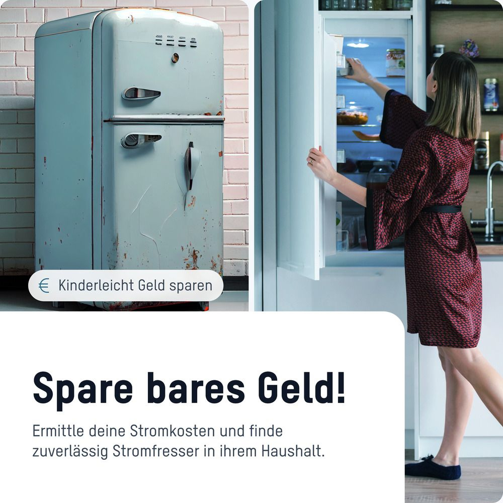 Ansmann Energiekosten Messgerät APM1, Einphasige Zähler-Steckdose, Ringlos, Einzelne Position, Wohnen, Drinnen, Unterputzmontiert