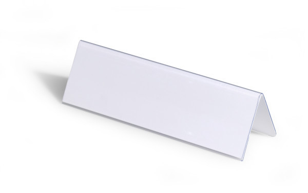 Durable Schildhalterung - Desktop - für 122 x 210 mm, 61 x 210 mm - doppelseitig - durchsichtig (Packung mit 25)
