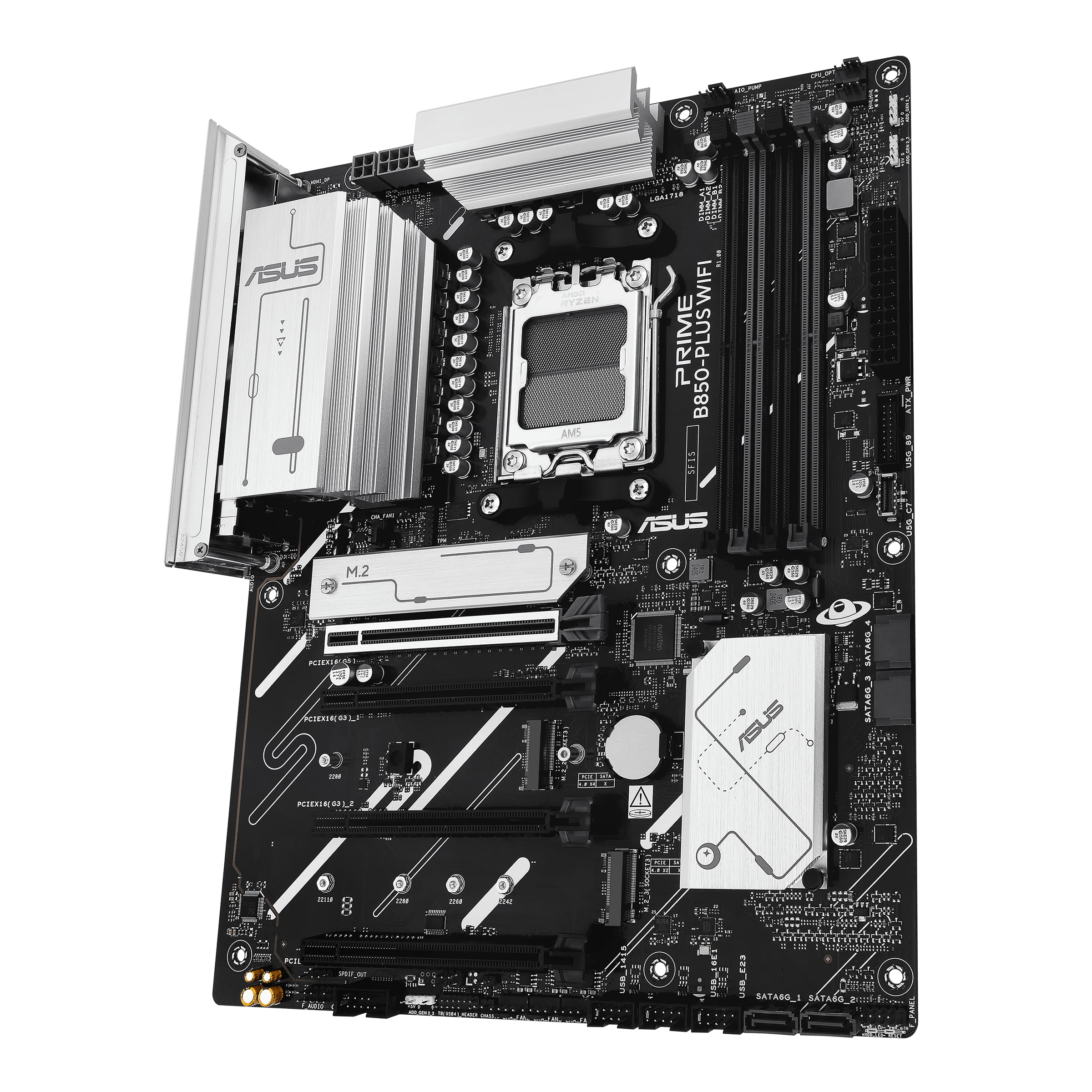 ASUS PRIME B850-PLUS WIFI - Motherboard - ATX - Socket AM5 - AMD B850 Chipsatz - USB-C 3.2 Gen2, USB 3.2 Gen 2, USB 3.2 Gen 1, USB-C 3.2 Gen 1 - 2.5 Gigabit LAN, Wi-Fi 6E, Bluetooth - Onboard-Grafik (CPU erforderlich)
