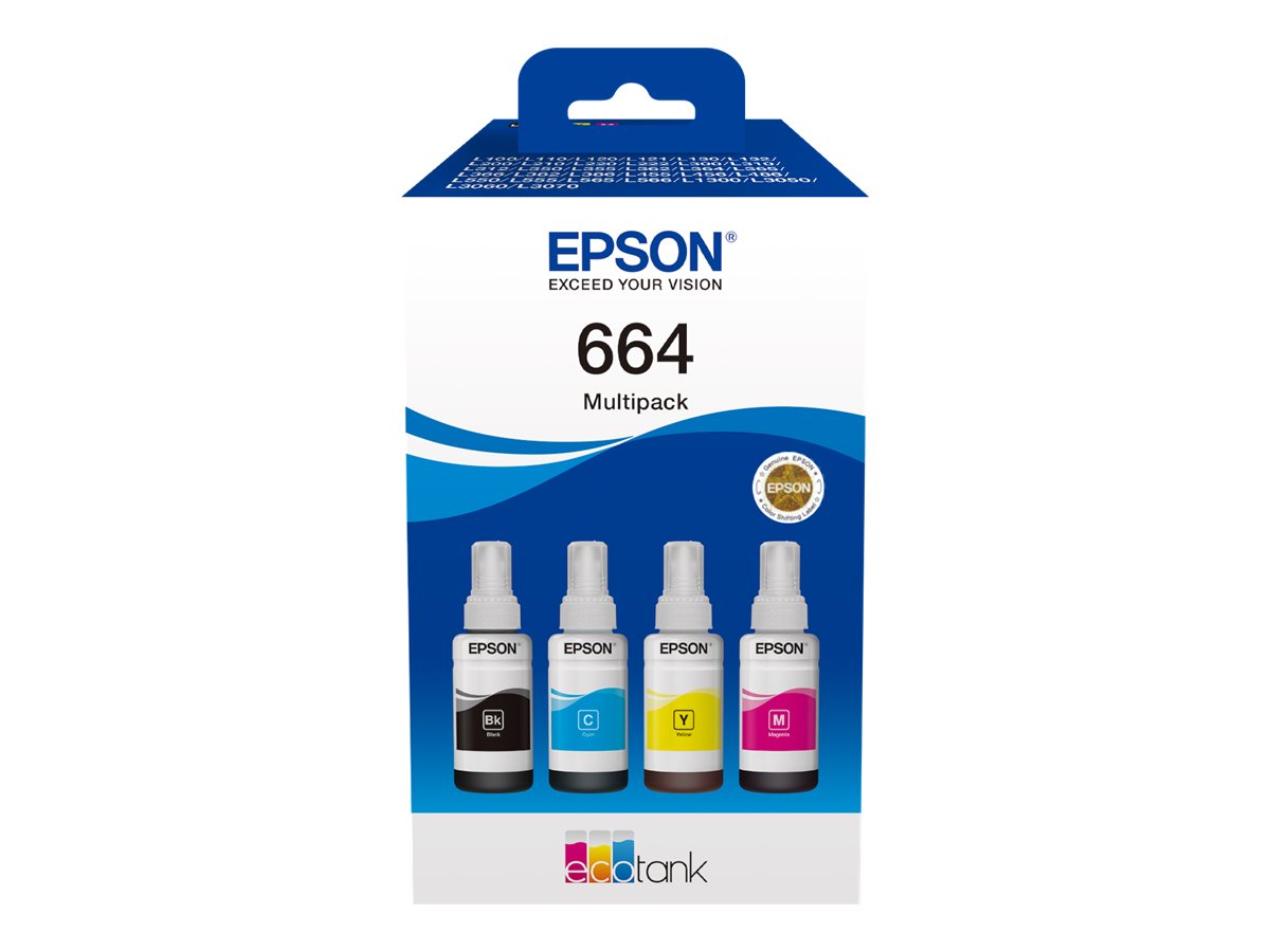 Epson EcoTank 664 - 4er-Pack - Schwarz, Magenta