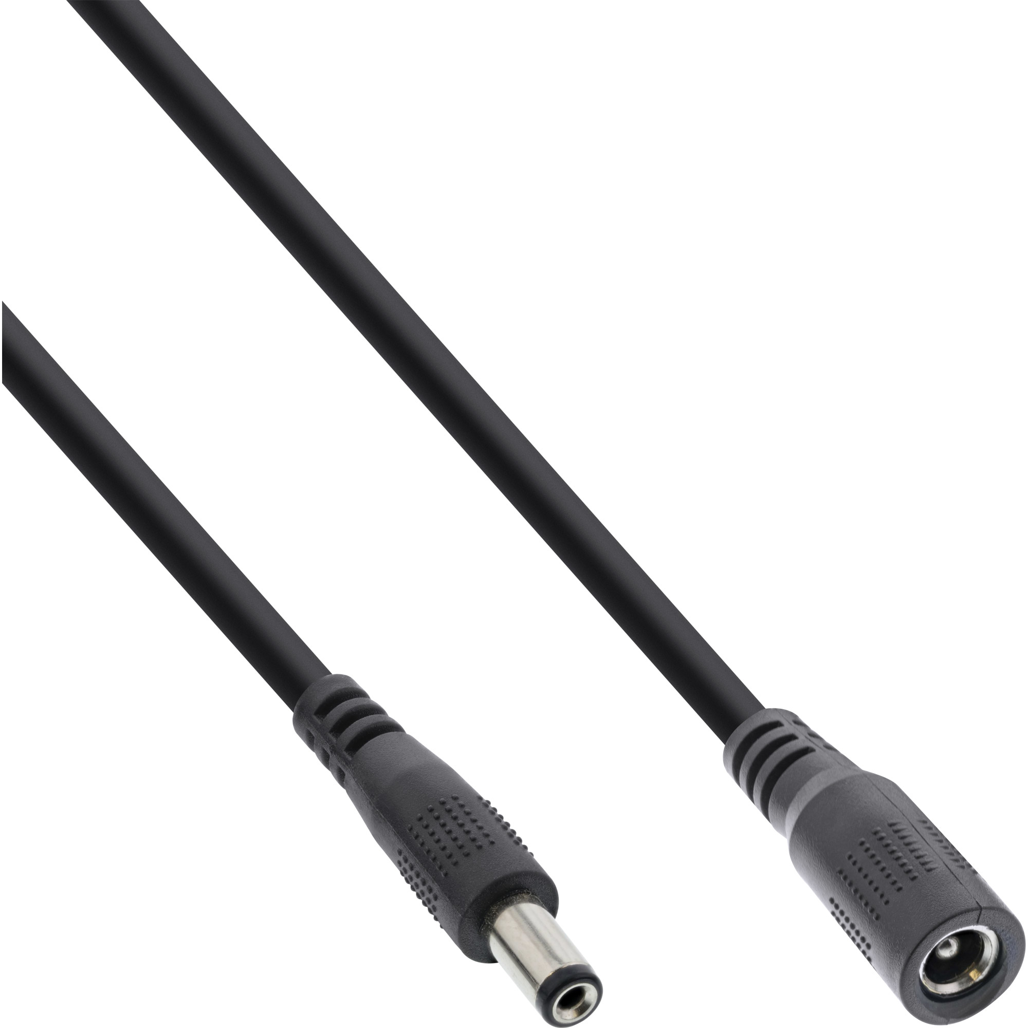 InLine DC Verlängerungskabel - DC Stecker/Buchse 5,5x2,5mm - AWG 18 - schwarz 2m