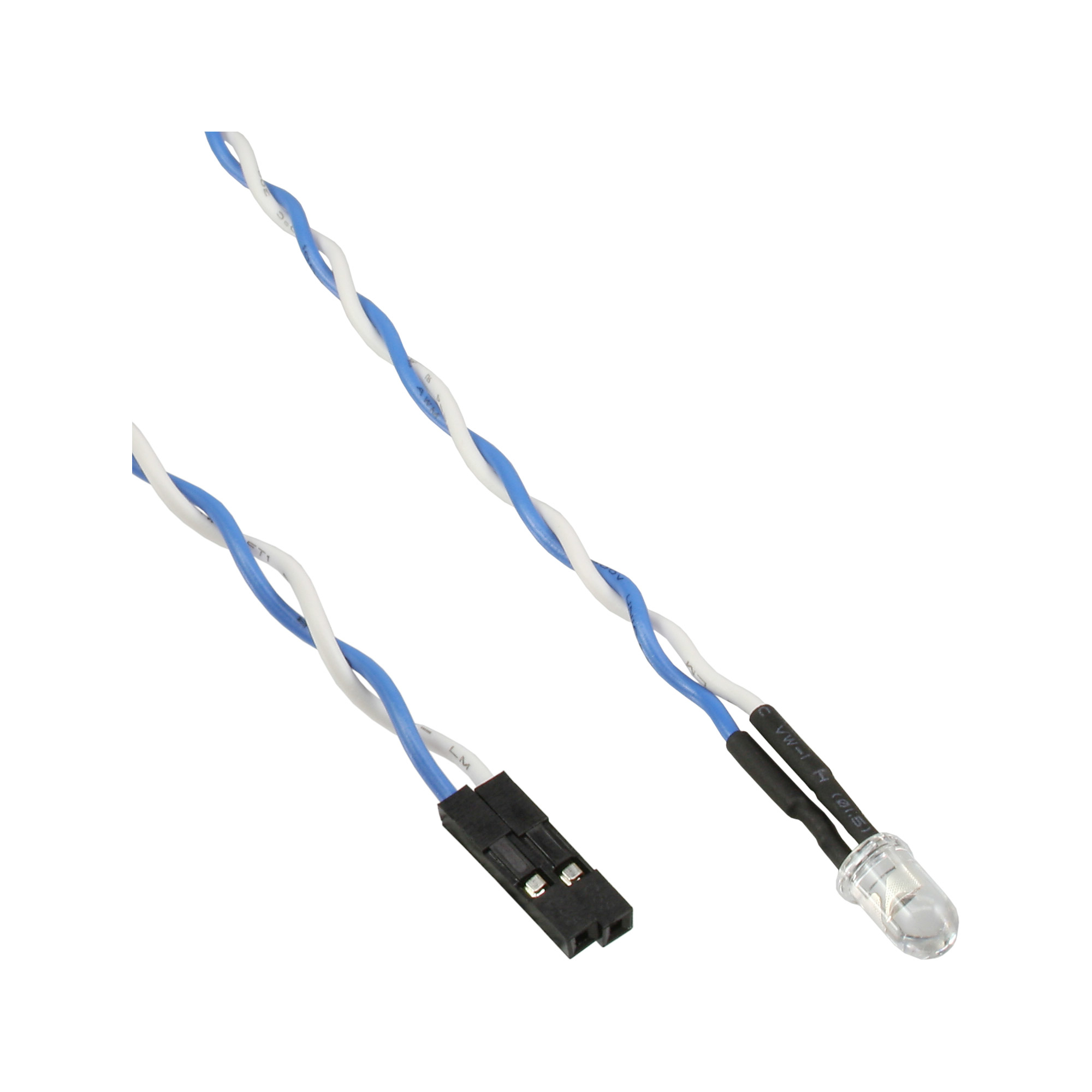 InLine HDD-LED / Power-LED für Mainboard-Anschluss - blau - 5mm - 0,8m