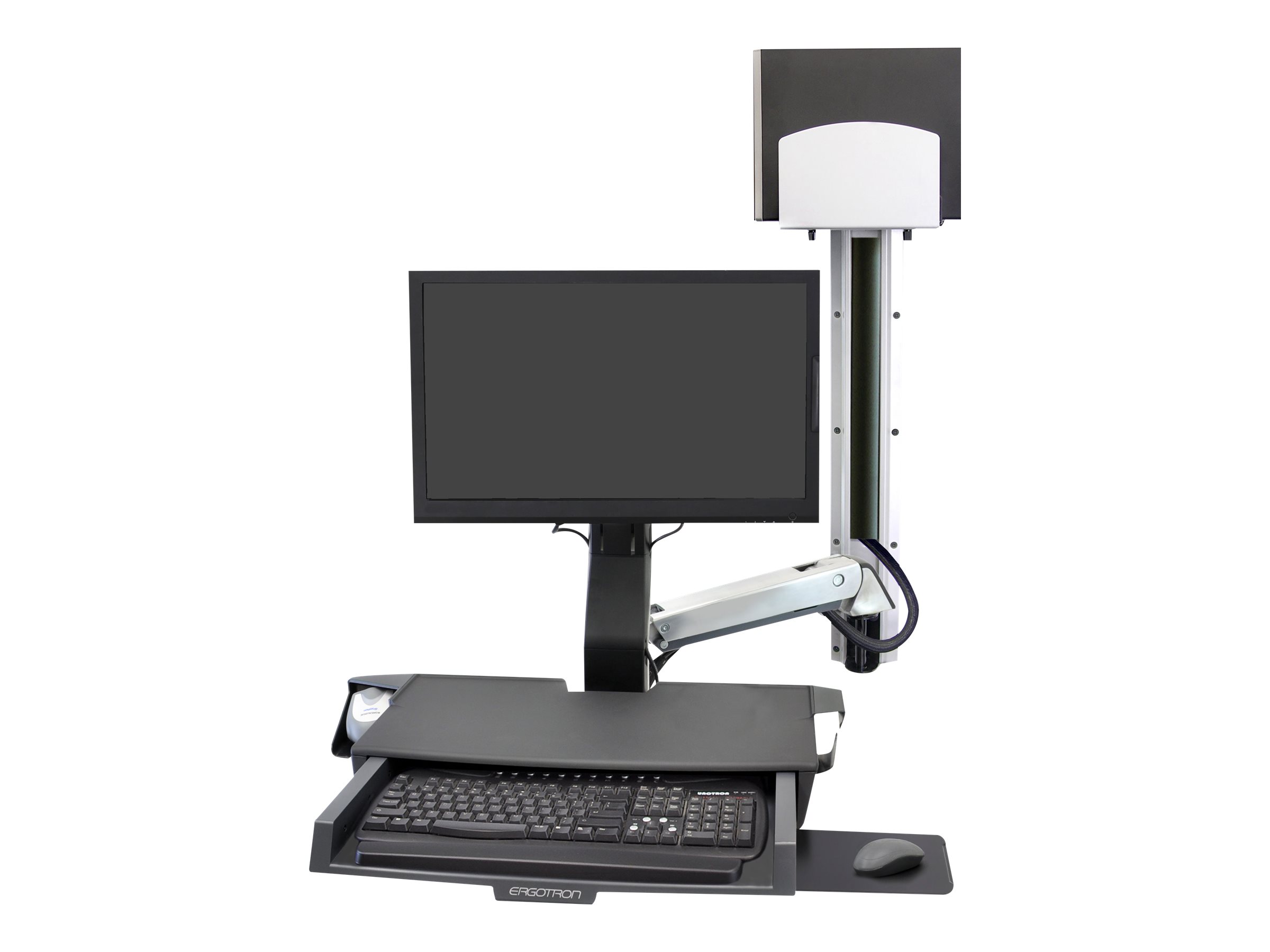 Ergotron SV Combo System with Worksurface & Pan, Medium CPU Holder - Befestigungskit (CPU-Halter, Handgelenkkissen, Wandmontagehalterung, Schienenmontage Halterungsset, Mausablage zum Herausziehen, Monitorhalterung, Ablage für Barcode-Scanner und Maus, Ergotron SV Combo System with Worksurface & Pan, Medium CPU Holder - Befestigungskit (CPU-Halter, Handgelenkkissen, Wandmontagehalterung, Schienenmontage Halterungsset, Mausablage zum Herausziehen, Monitorhalterung, Ablage für Barcode-Scanner und Maus,