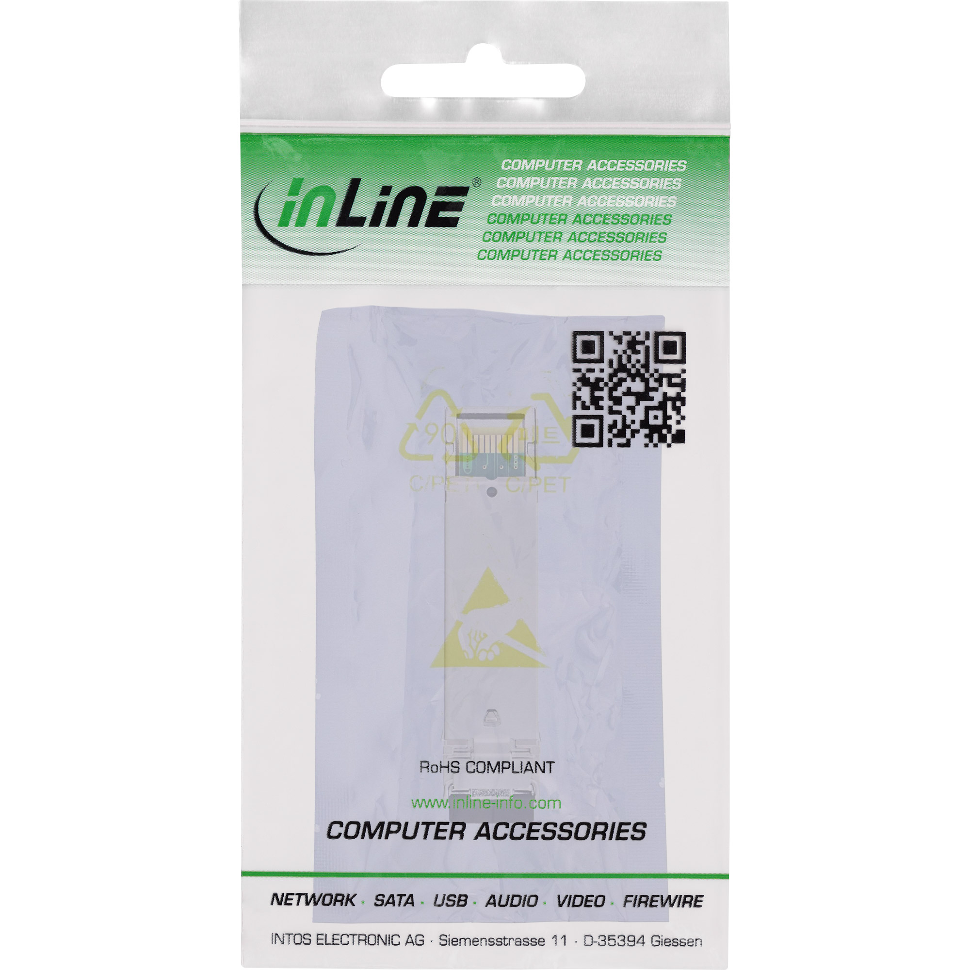 InLine SFP Modul LWL SX 850nm Multimode mit LC Buchsen - 550m - 1,25Gb/s