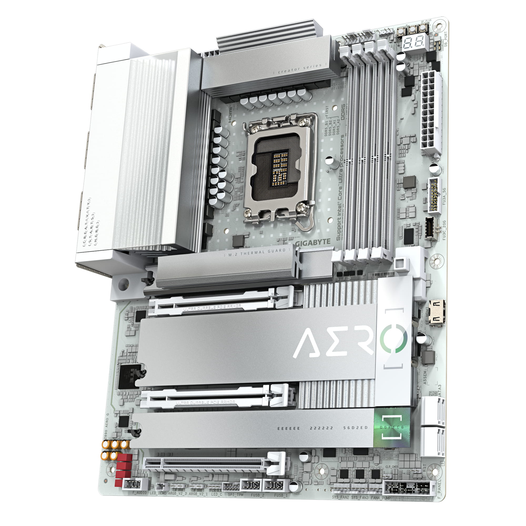 Gigabyte Z890 AERO G - Motherboard - ATX - LGA1851-Sockel - Z890 Chipsatz - USB4, USB 3.2 Gen 2, USB 3.2 Gen 1, USB-C 3.2 Gen 2x2 - 2 x 2.5 Gigabit LAN, Bluetooth, Wi-Fi 7 - Onboard-Grafik (CPU erforderlich)