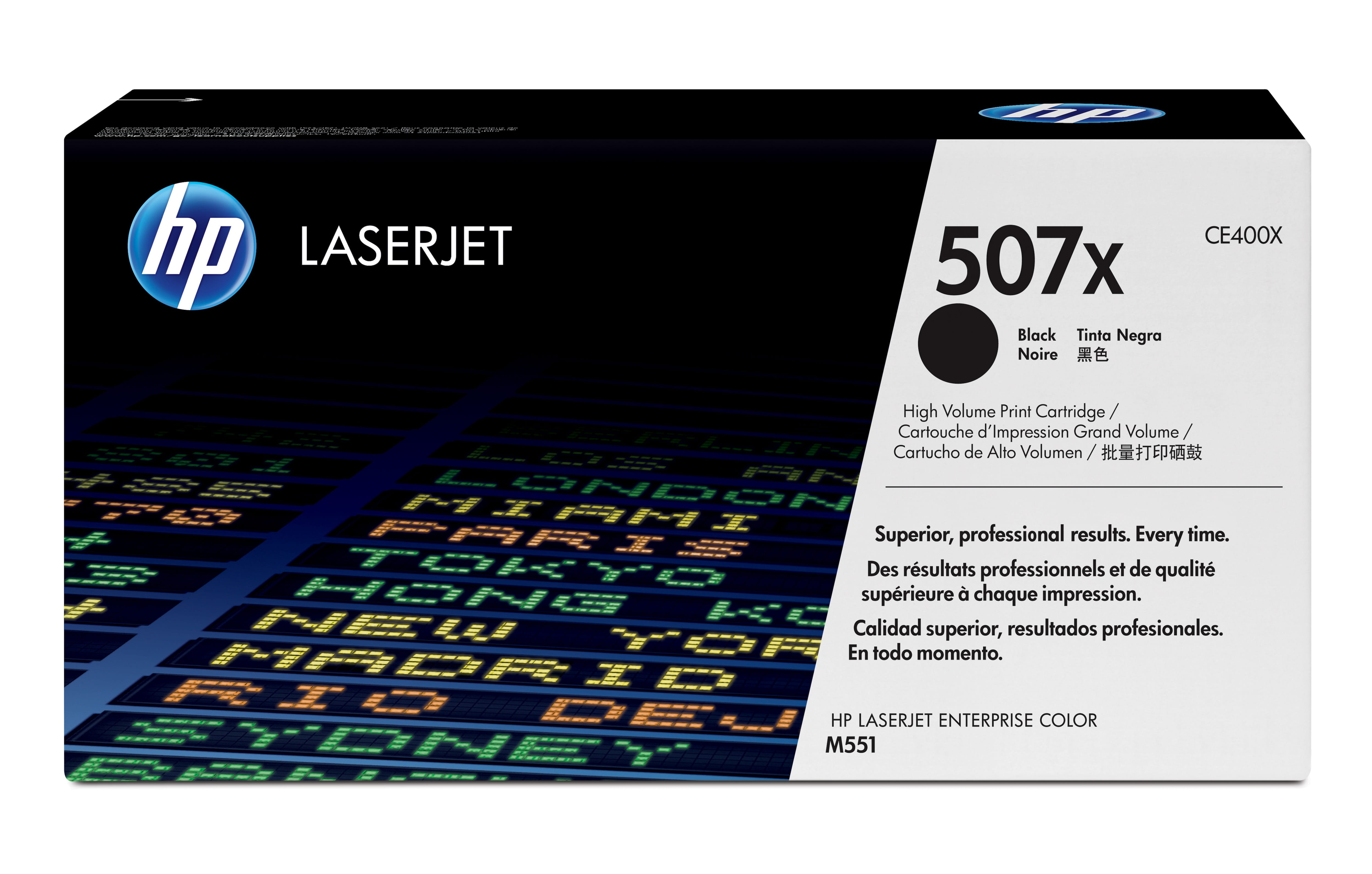 HP 507X - Hohe Ergiebigkeit - Schwarz - original - LaserJet - Tonerpatrone (CE400X)