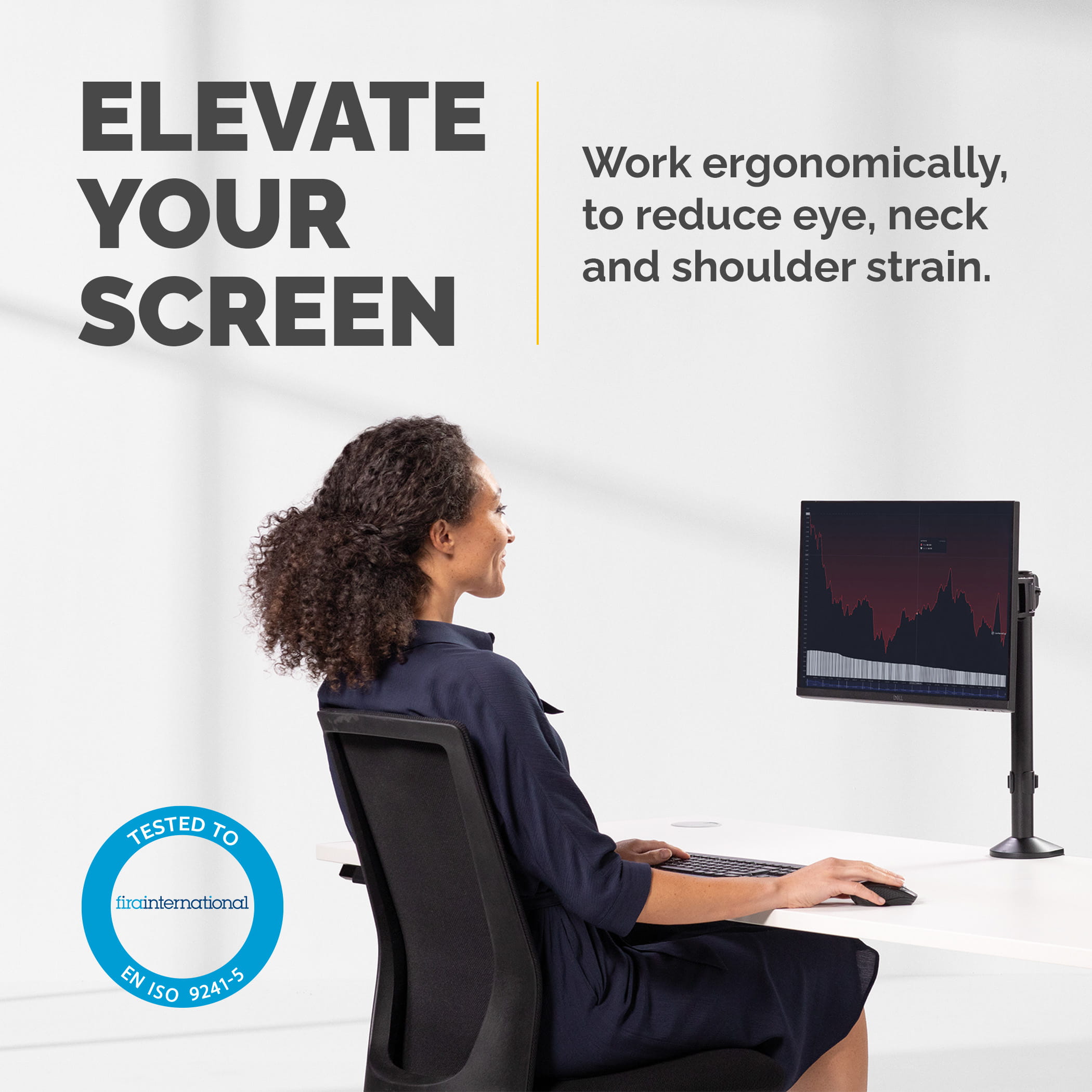 Fellowes Reflex Single Monitor Arm - Befestigungskit - einstellbarer Arm - für Monitor - Metall - Schwarz, RAL 9017 - Bildschirmgröße: up to 81.28 cm (bis zu 32 Zoll)