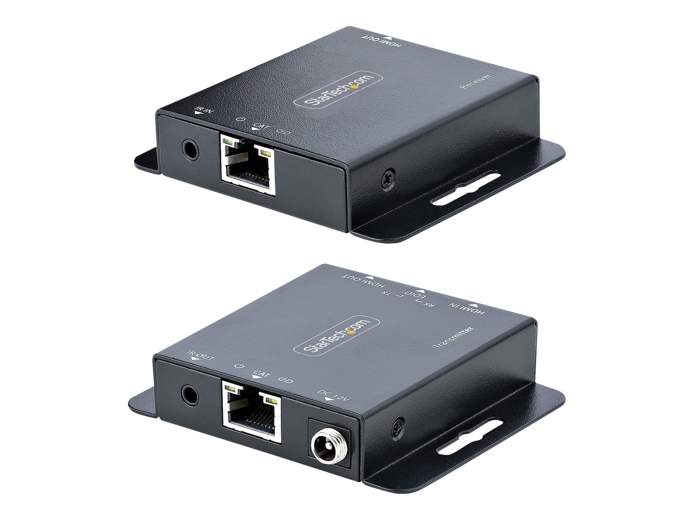 StarTech.com HDMI Ethernet Extender über CAT6/CAT5, 4K 30Hz/40 m oder 1080p/70 m, HDMI over Ethernet/IP Extender, HDMI Lan Transmitter und Receiver Kit, HDMI Verlängerung, IR (EXTEND-HDMI-4K40C6P1)