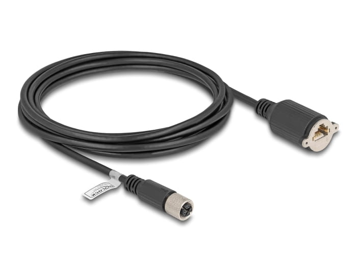 Delock Netzwerkkabel - 8-polig M12 (W) zu RJ-45 (W)