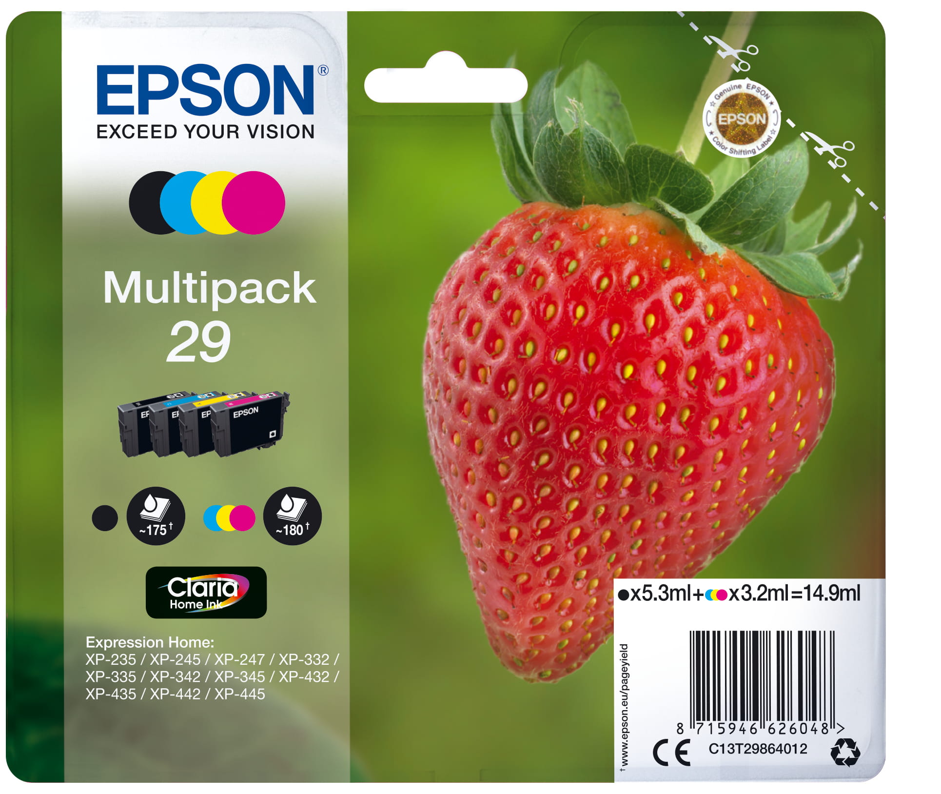 Epson 29 Multipack - 4er-Pack - Schwarz, Gelb