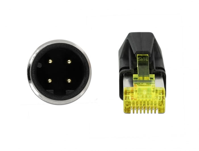 Delock Netzwerkkabel - M12 (4-polig) (M) zu RJ-45 (M)