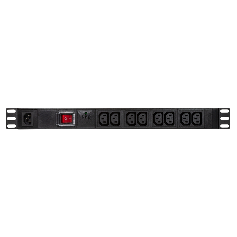 LogiLink Stromverteilungseinheit (Rack - einbaufähig) - Wechselstrom 250 V - 2500 Watt - Eingabe, Eingang IEC 60320 C14 - Ausgangsanschlüsse: 8 (8x IEC 60320 C13)