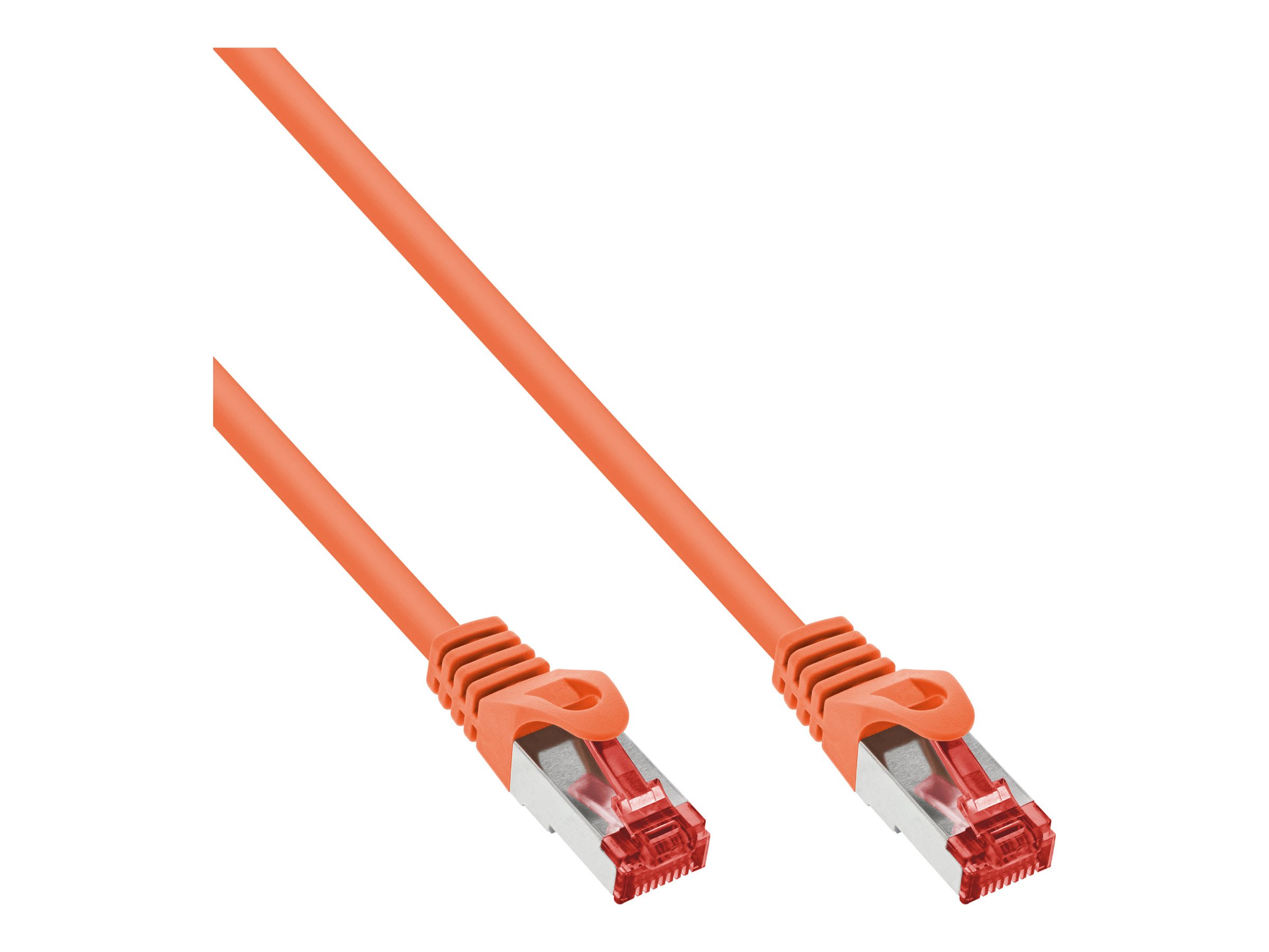 InLine Patchkabel - S/FTP (PiMf) - Cat.6 - 250MHz - PVC - Kupfer - orange - 1m