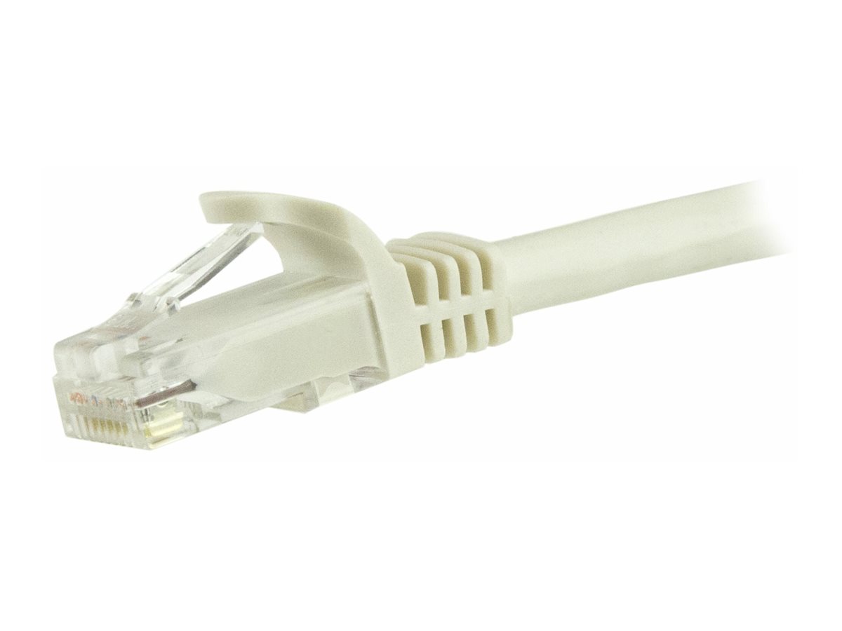 StarTech.com 10m CAT6 Ethernet Cable, 10 Gigabit Snagless RJ45 650MHz 100W PoE Patch Cord, CAT 6 10GbE UTP Network Cable w/Strain Relief, White, Wiring is UL Certified/TIA - Category 6 - 24AWG (N6PATC10MWH)