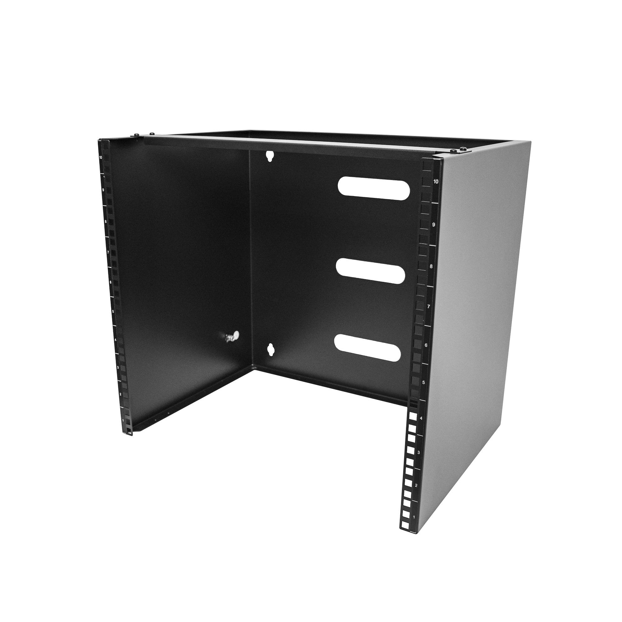 StarTech.com 10HE Netzwerkschrank Wandmontage, 355mm Tiefer Serverschrank - Netzgerät-Montageklammer - geeignet für Wandmontage - Schwarz - 10U - 48.3 cm (19")