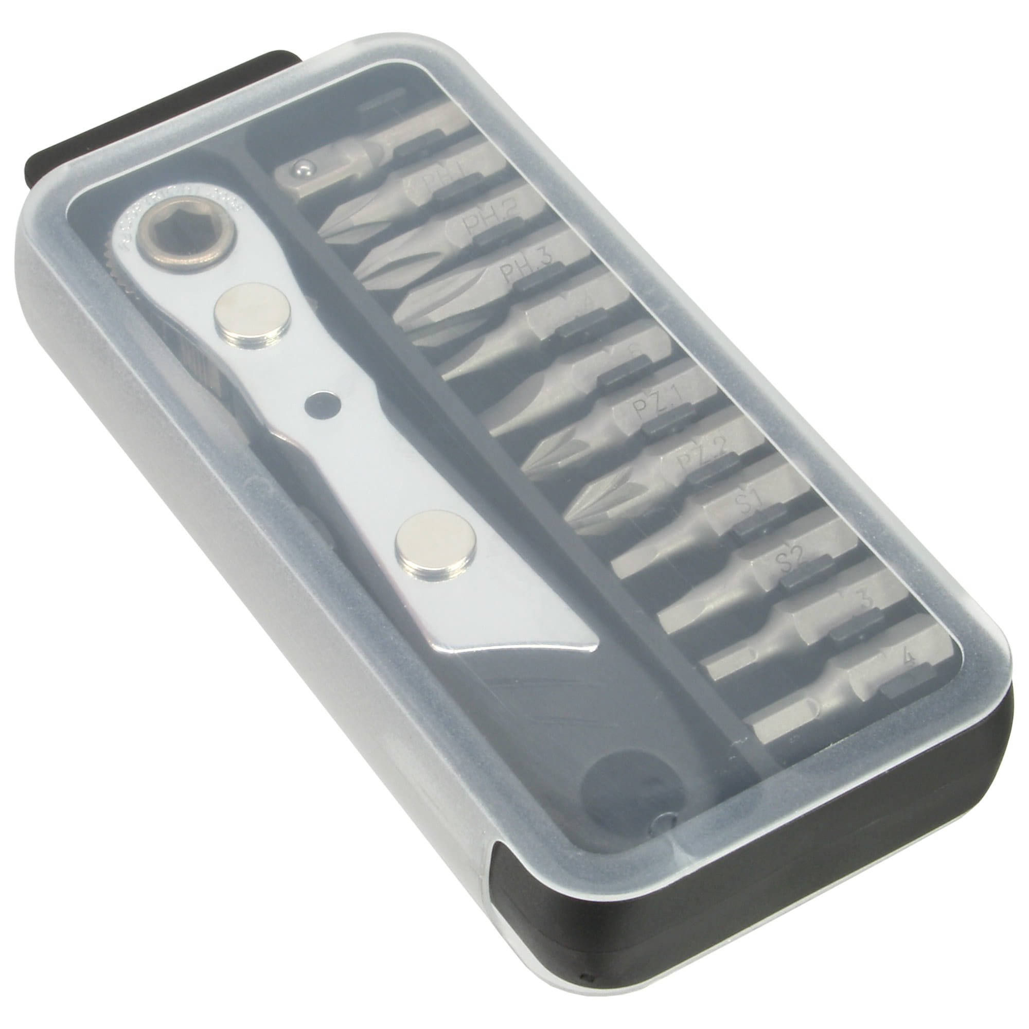 InLine Mini-Ratschen-Set - mit 12-teiligem Bitsatz