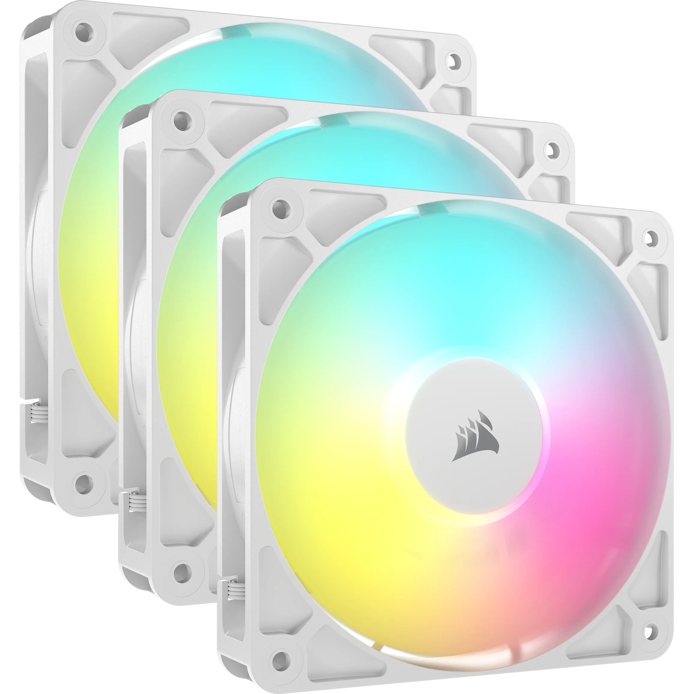 Corsair RS120 ARGB Triple Pack - Gehäuselüfter - 120 mm - weiß (Packung mit 3)