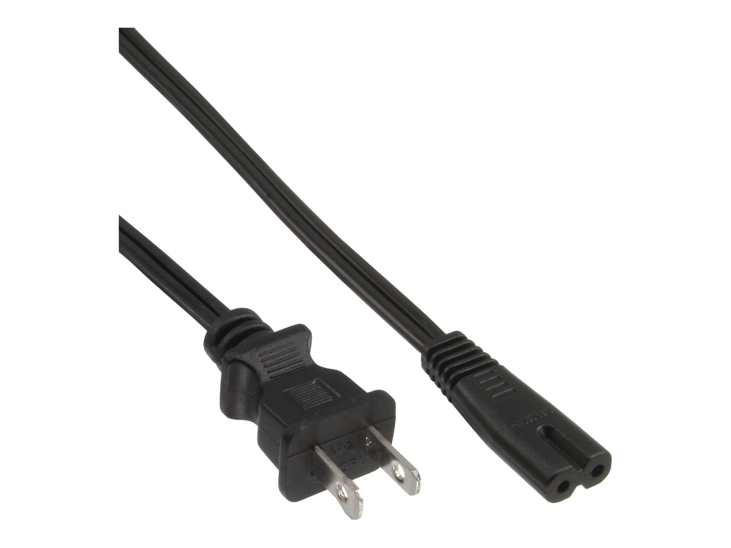 InLine Netzkabel - Netzstecker USA auf Euro 8 C7 Stecker - 1,8m