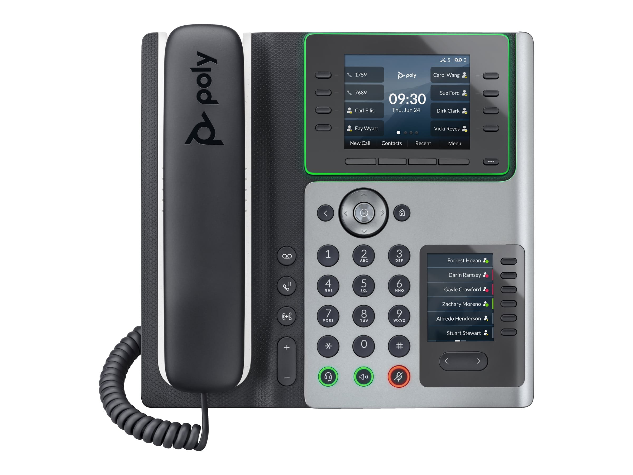 Poly HP Poly Edge E450 - VoIP-Telefon mit Rufnummernanzeige/Anklopffunktion