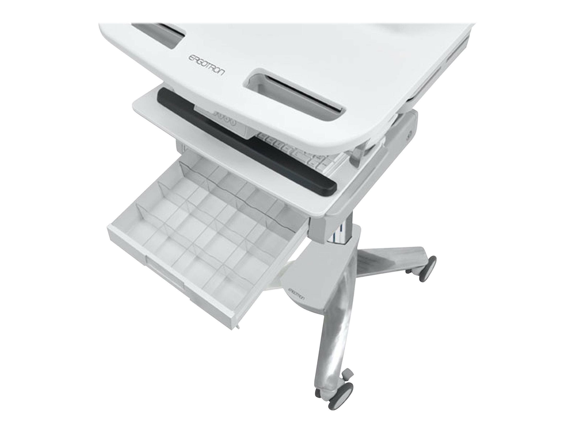 Ergotron Wagen - offene Architektur - für LCD-Display / PC-Ausrüstung - medizinisch - Kunststoff, Aluminium, verzinker Stahl - Grau, weiß, Polished Aluminum - Bildschirmgröße: bis zu 61 cm (bis zu 24 Zoll)