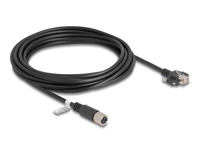 Delock Netzwerkkabel - 8 pin M12-X (W) zu RJ-45 (M)