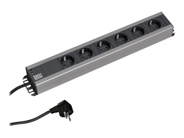 Bachmann Stromverteilungseinheit (Rack - einbaufähig) - Wechselstrom 230 V - Ausgangsanschlüsse: 6 (power CEE 7/3)