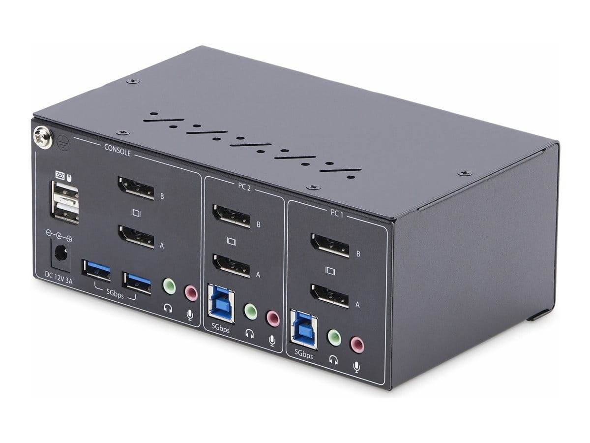 StarTech.com 2-Port KVM Switch Dual Monitor DisplayPort