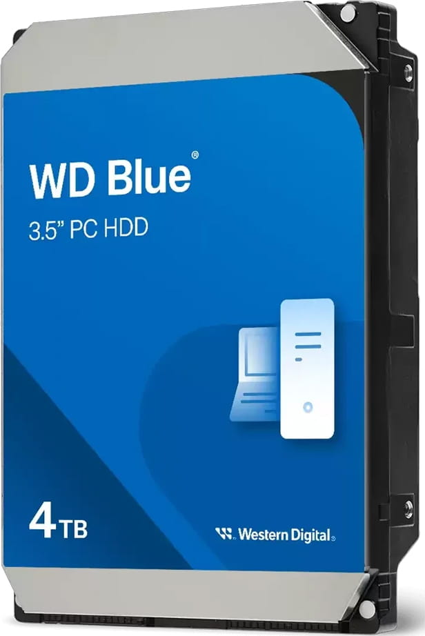 WD WD Blue 3.5-Inch PC HDD, 4 TB, 5400 RPM, 128 MB, 3.5", Serial ATA III