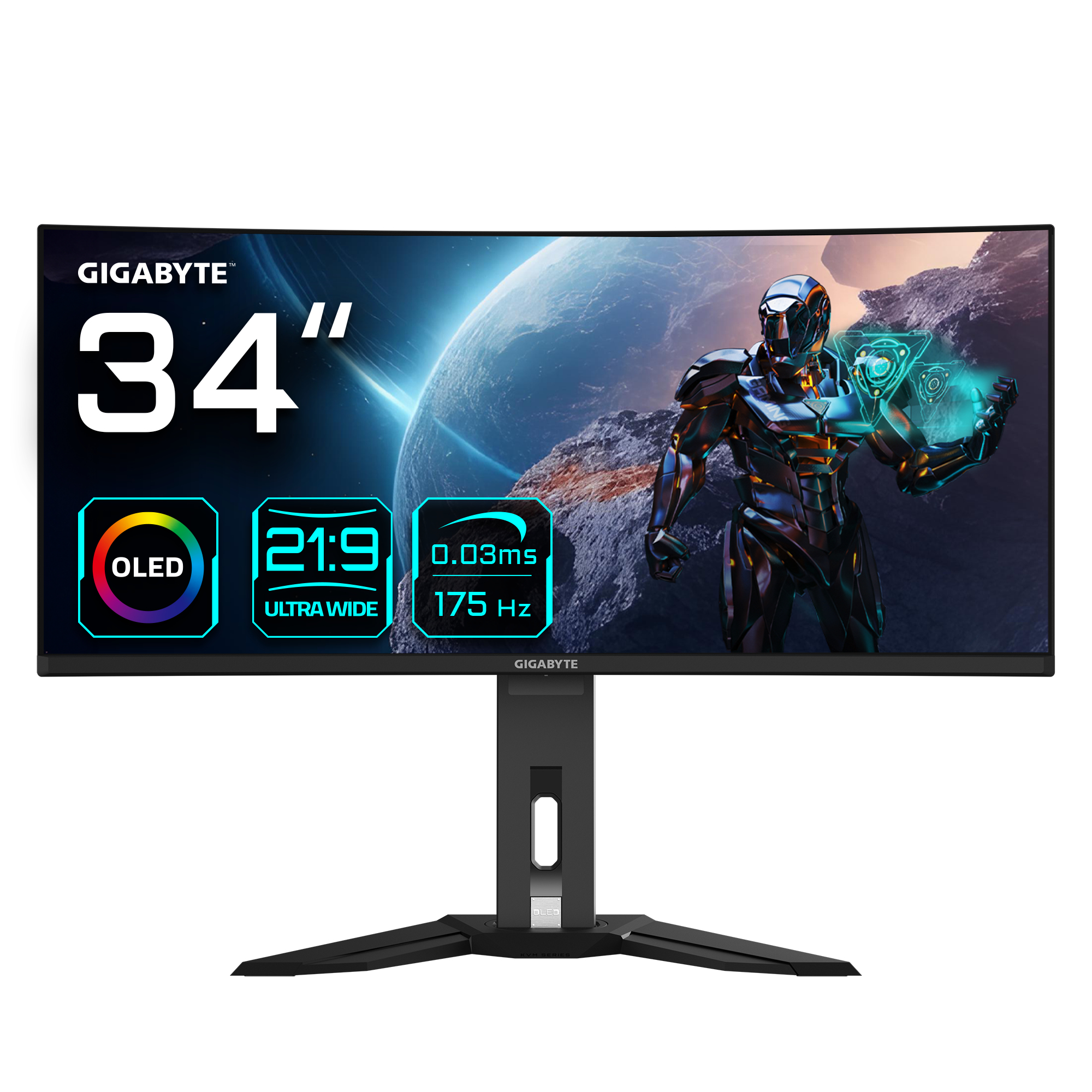 Gigabyte MO34WQC - OLED-Monitor - Gaming - gebogen - 86 cm (34")