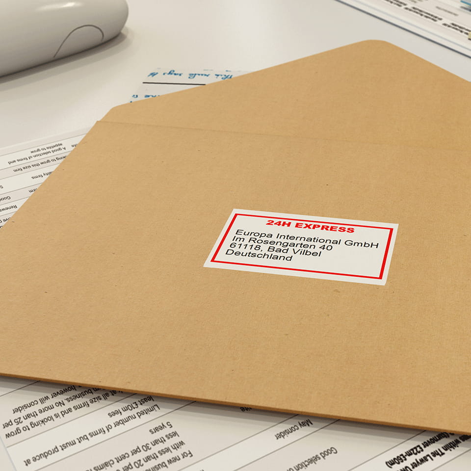 Brother DK22251 - Schwarz/Rot auf Weiß - Rolle (6,2 cm x 15,24 m)