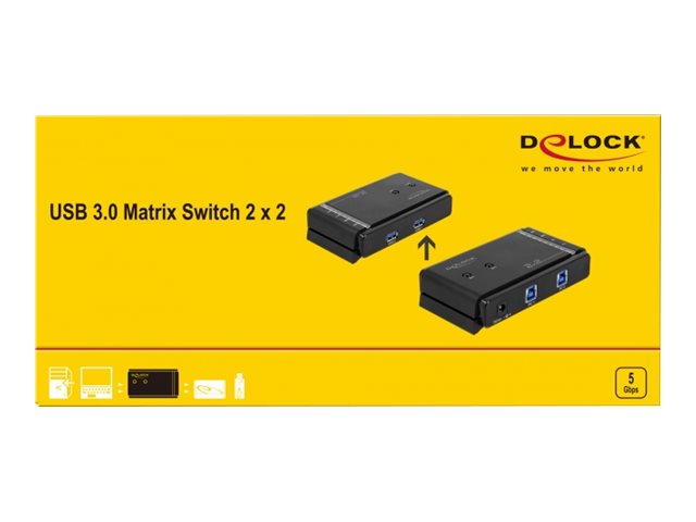 Delock USB 3.0 Matrix Switch 2 x 2 - USB-Umschalter