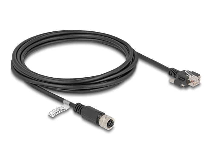 Delock Netzwerkkabel - 4-polig M12-D (W) zu RJ-45 (M)
