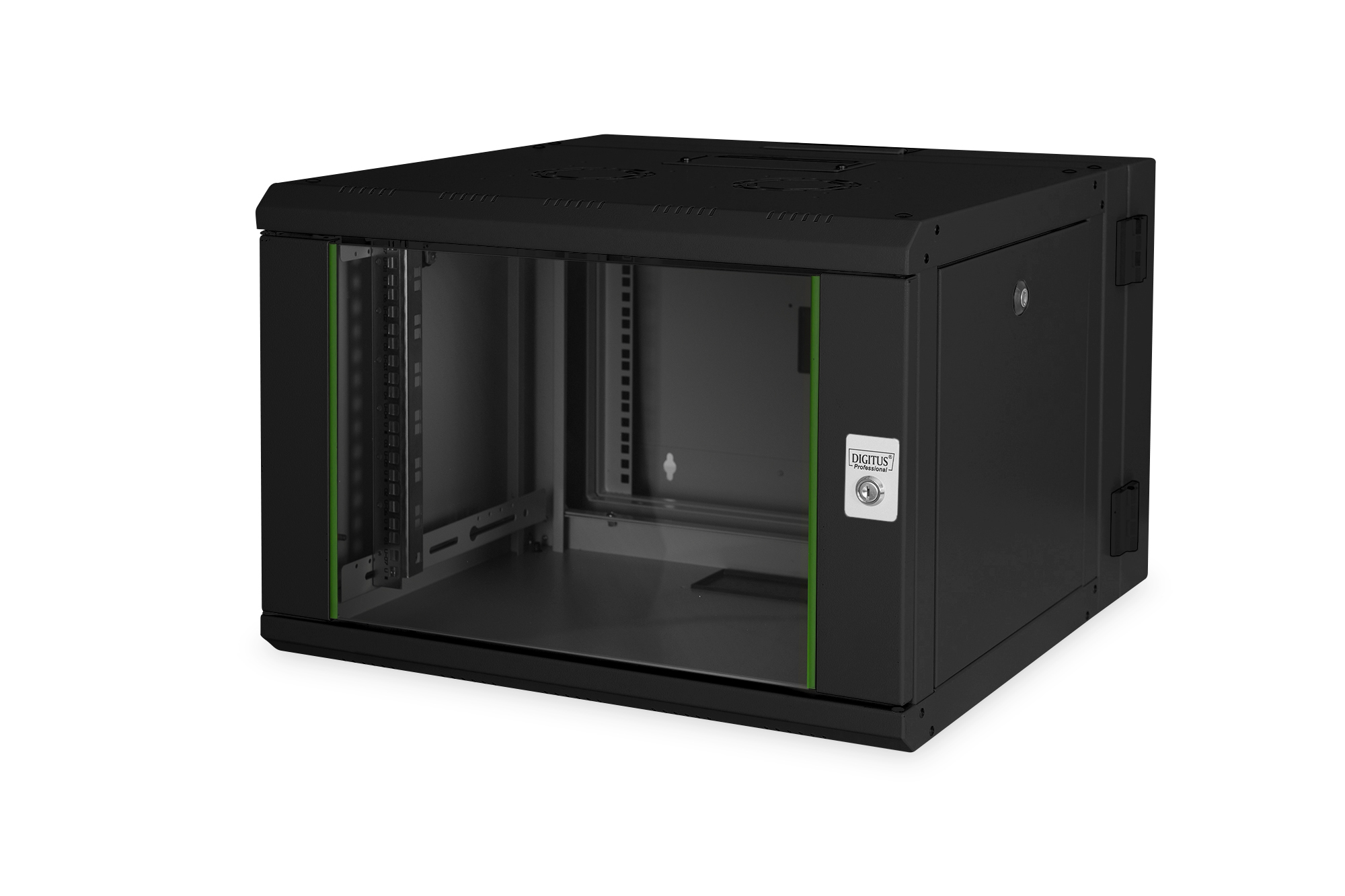 DIGITUS Professional Line DN-19 07-U-3-SW - Gehäuse - geeignet für Wandmontage - Schwarz, RAL 9005 - 7U - 48.3 cm (19")