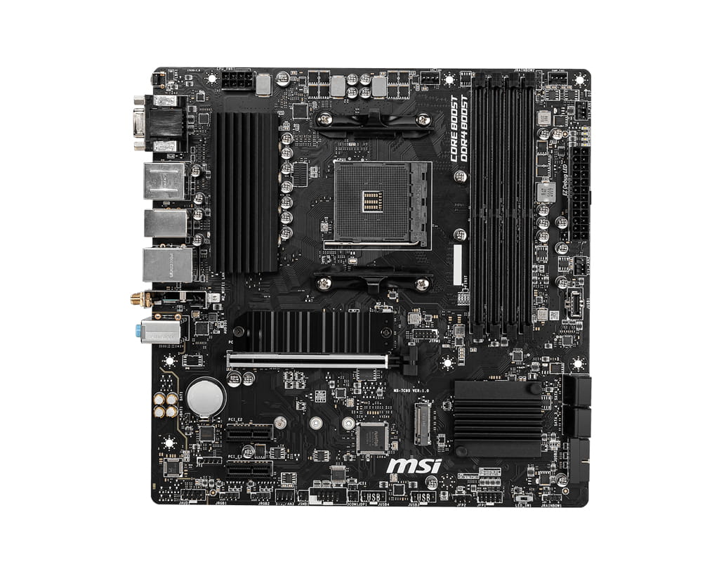 MSI B550M PRO-VDH WIFI - Motherboard - micro ATX - Socket AM4 - AMD B550 Chipsatz - USB-C Gen1, USB 3.2 Gen 1 - Bluetooth, Gigabit LAN, Wi-Fi - Onboard-Grafik (CPU erforderlich)