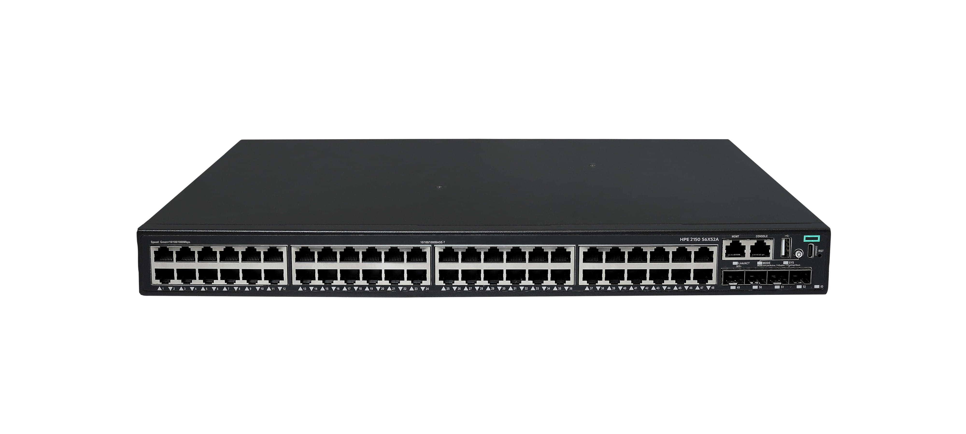 HPE Networking Comware 2150 48p 10M/100M/1G 4p SFP+ 1G/10G - Switch - L3 - managed - 48 x 10/100/1000Base-T + 4 x 1 Gigabit / 10 Gigabit SFP+ (Uplink / Stacking)