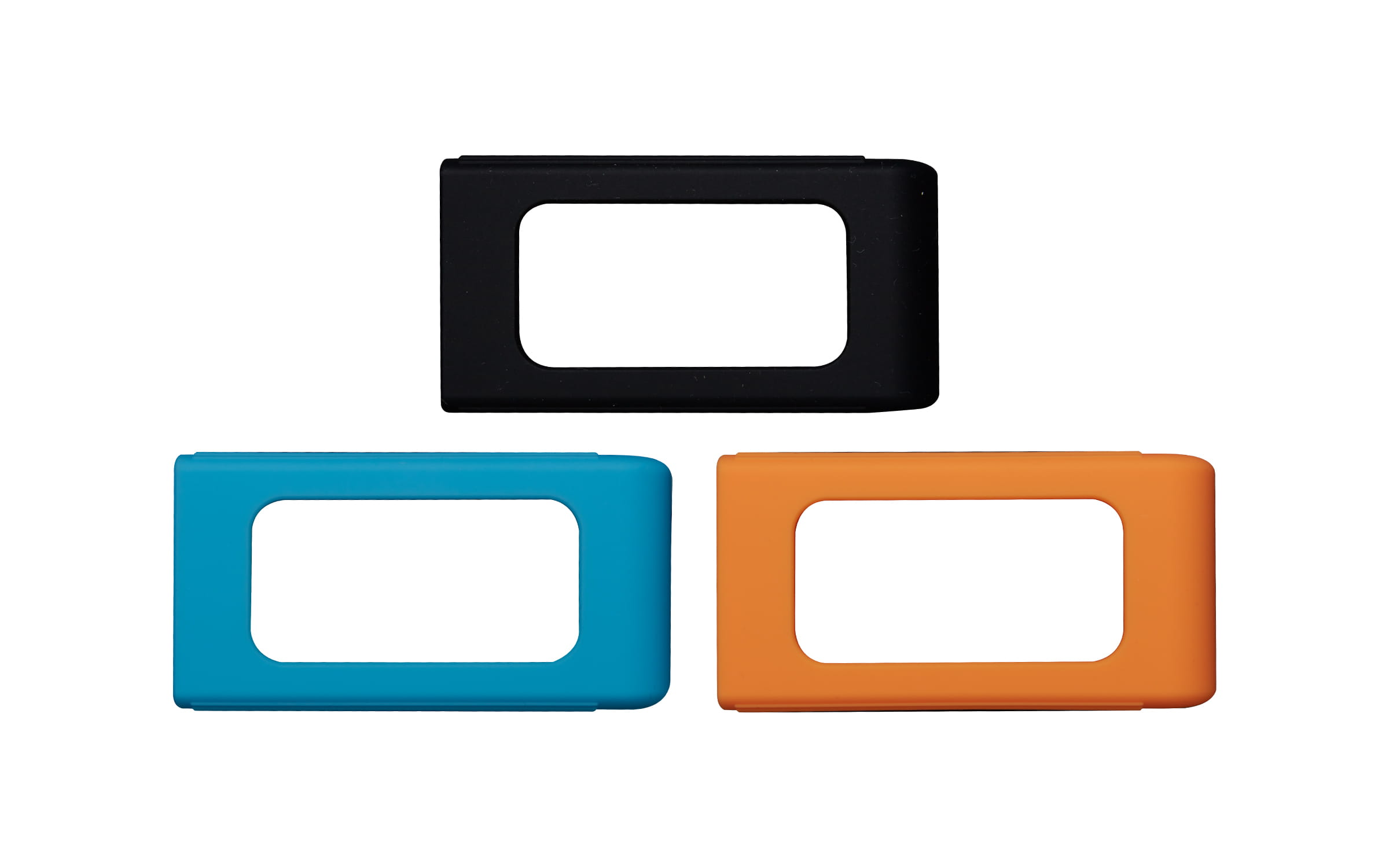 Kingston XS - SSD-Hülle - Schwarz, Hellblau, orange (Packung mit 3)