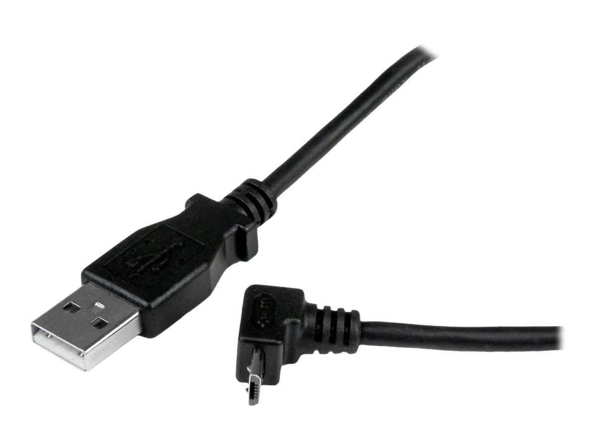 StarTech.com 1m USB 2.0 A auf Micro B Kabel aufwärtsgewinkelt - Schwarz - USB A / Micro B Datenkabel / Anschlusskabel - USB-Kabel - Micro-USB Typ B (M)