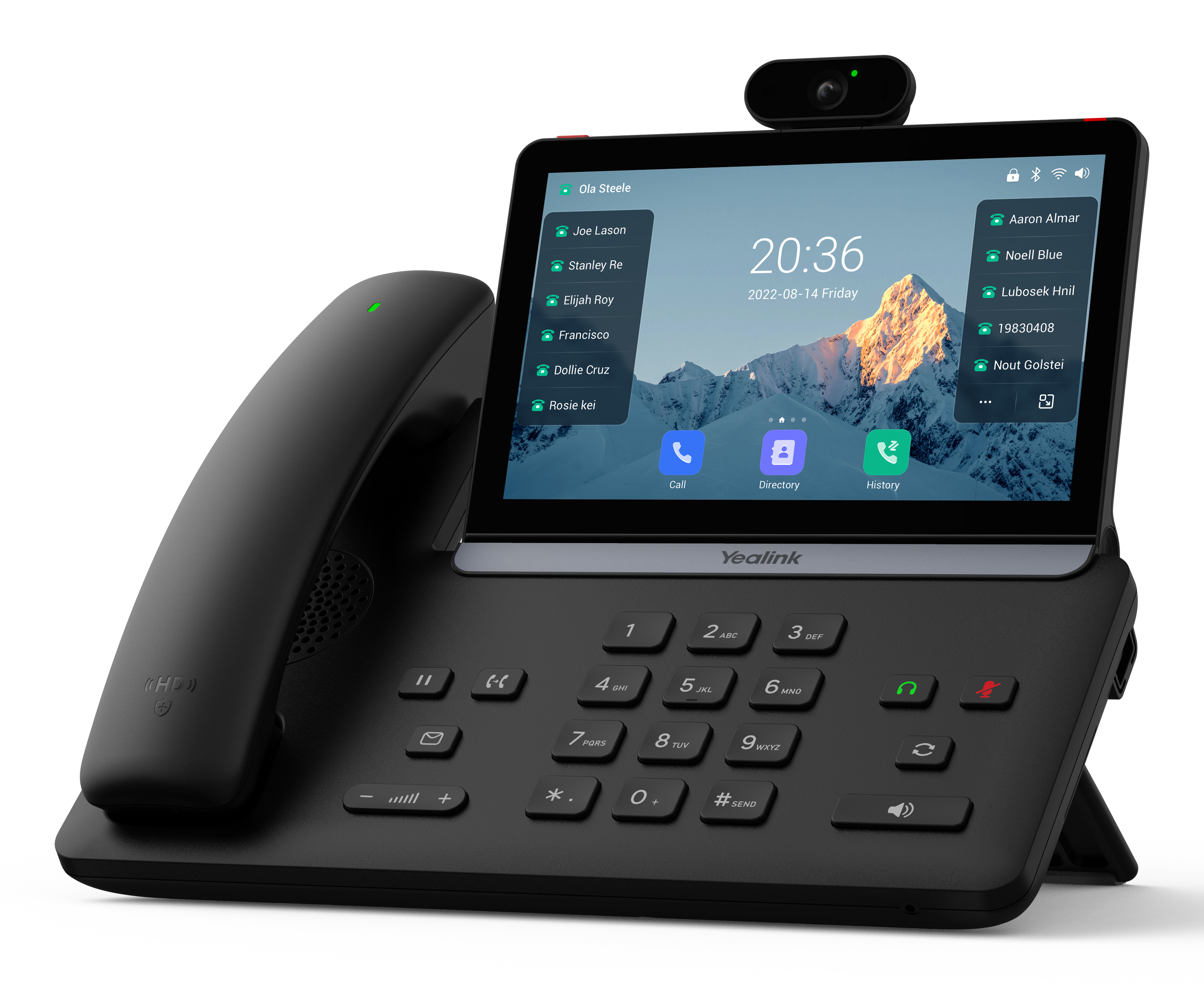 Yealink SIP-T88V Pro - VoIP-Telefon - mit Frontkamera digital (5 MP)