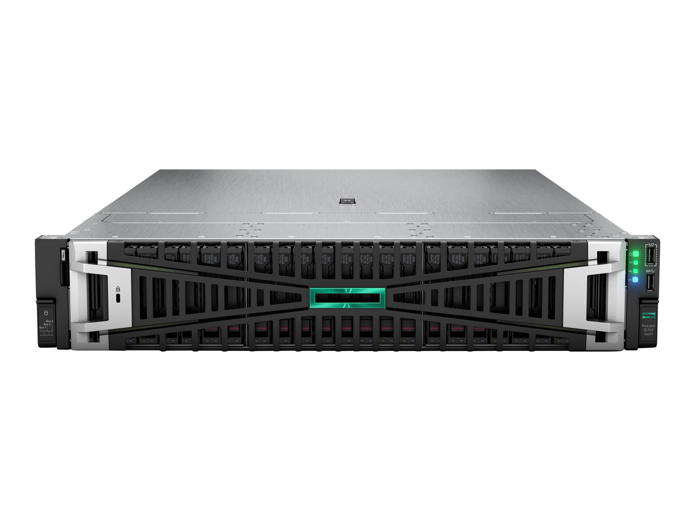 HPE ProLiant DL345 Gen11 - 2U - 1-Weg - 1 x EPYC 9124 / 3 GHz - RAM 64 GB - SATA/SAS/NVMe - Hot-Swap 6.4 cm (2.5") (Smart Choice)