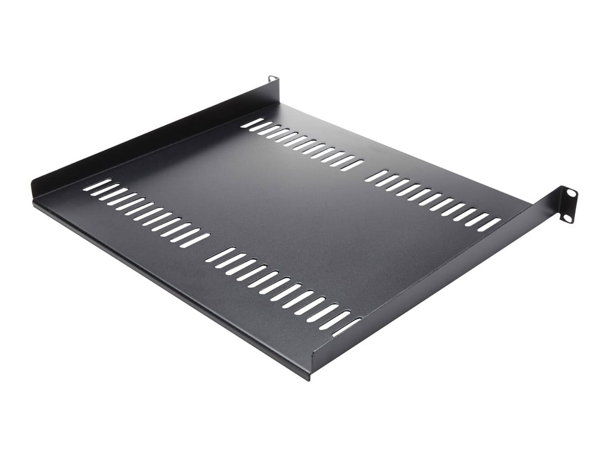 StarTech.com Startech Belüfteter Server Rack Fachboden 1 HE - 40,6 cm Tief - Stahl - Rack - Regal - Schwarz - 1U - 40.6 cm (16")