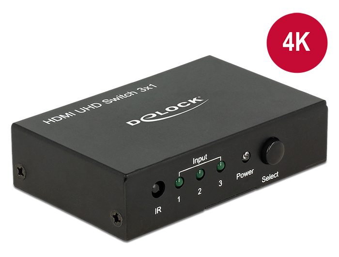 Delock HDMI UHD Switch 3 x HDMI in > 1 x HDMI