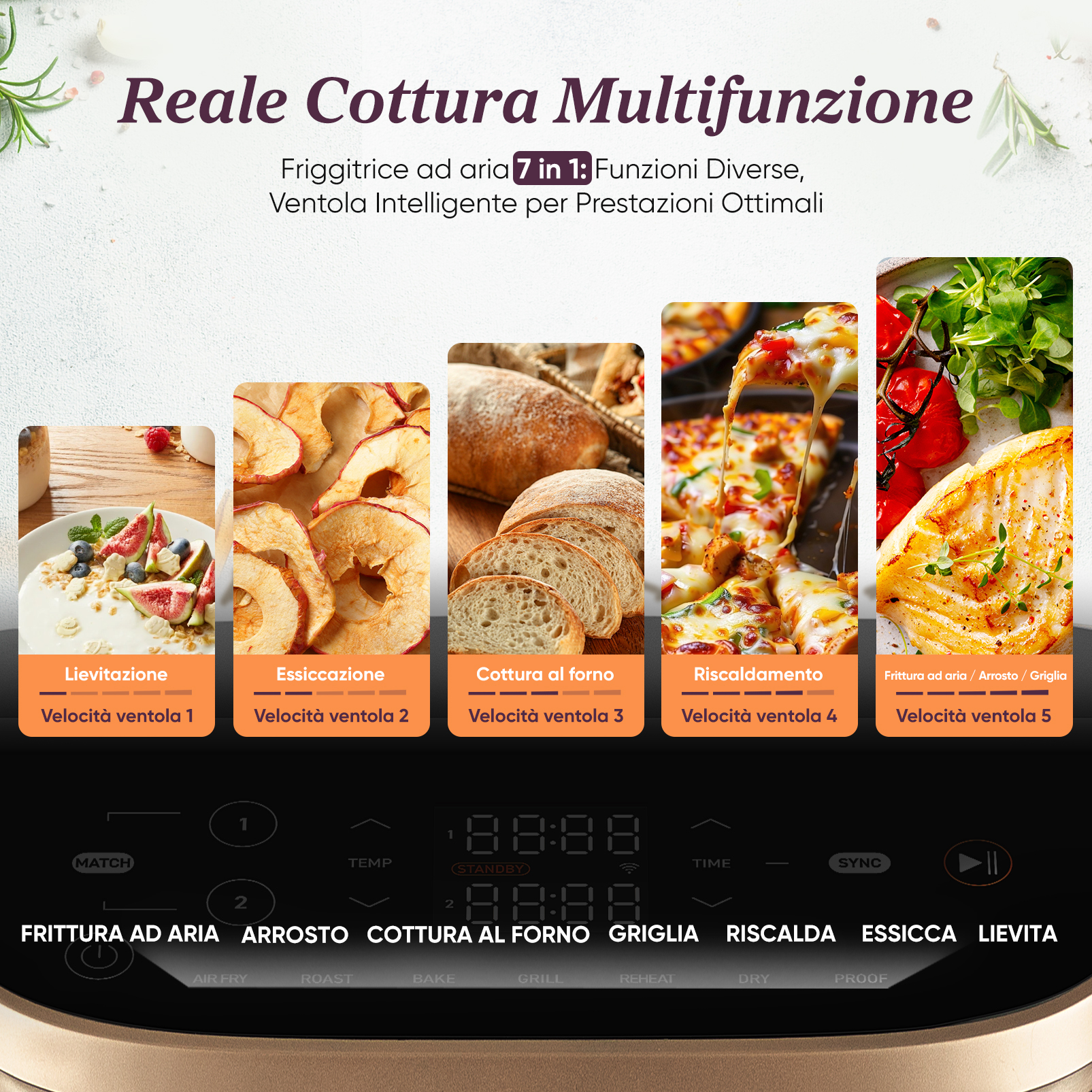 Cosori Turbo Tower Pro Smart Single 10.8 L Stand-alone Hot air fryer Black