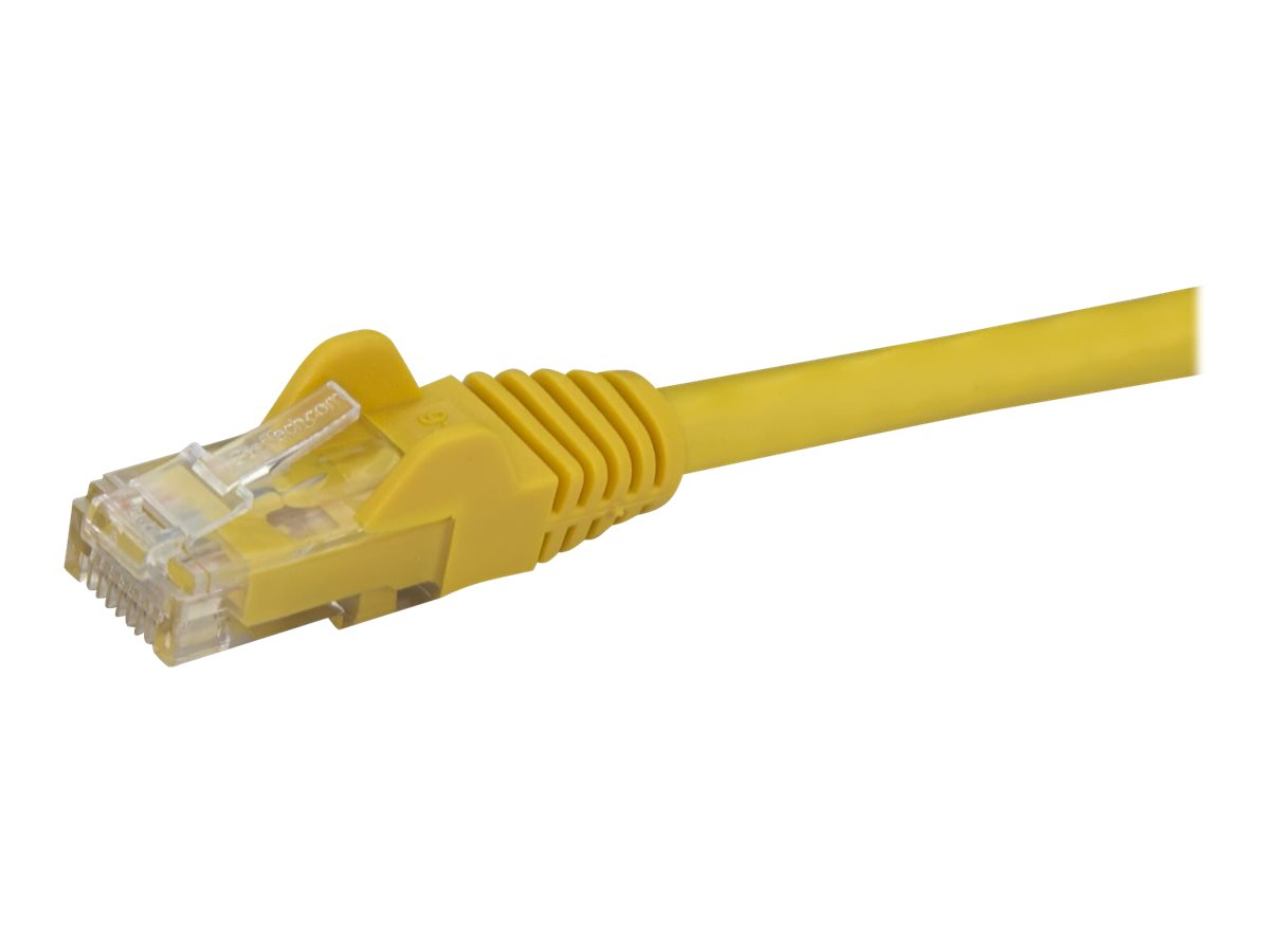 StarTech.com 10m CAT6 Ethernet Cable, 10 Gigabit Snagless RJ45 650MHz 100W PoE Patch Cord, CAT 6 10GbE UTP Network Cable w/Strain Relief, Yellow, Wiring is UL Certified/TIA - Category 6 - 24AWG (N6PATC10MYL)