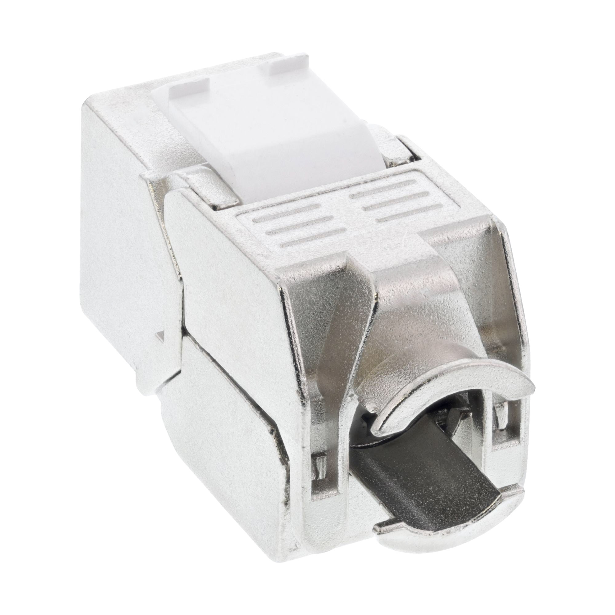 InLine Keystone RJ45 Buchse - SNAP-In - Cat.6a - mit Staubschutz rot