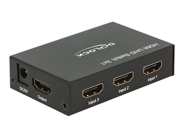 Delock HDMI UHD Switch 3 x HDMI in > 1 x HDMI