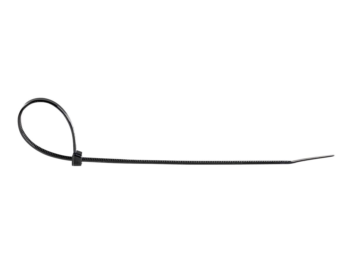 StarTech.com Kabelbinder 250x4 mm - Selbstsichernde Nylon-Kabelbinder mit Gebogener Spitze, Bündeldurchmesser bis zum 68 mm, 22 kg Zugfestigkeit, 94V-2/UL, 1000 Stück - Schwarz (CBMZT10B)